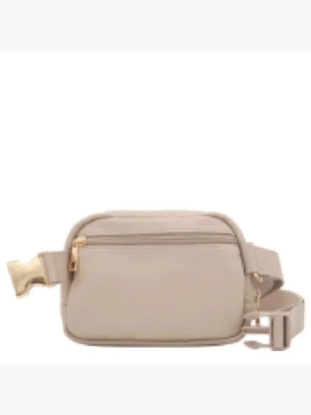 PU Leather Fannie Pack Belt Bag with Gold Buckle Adjustable